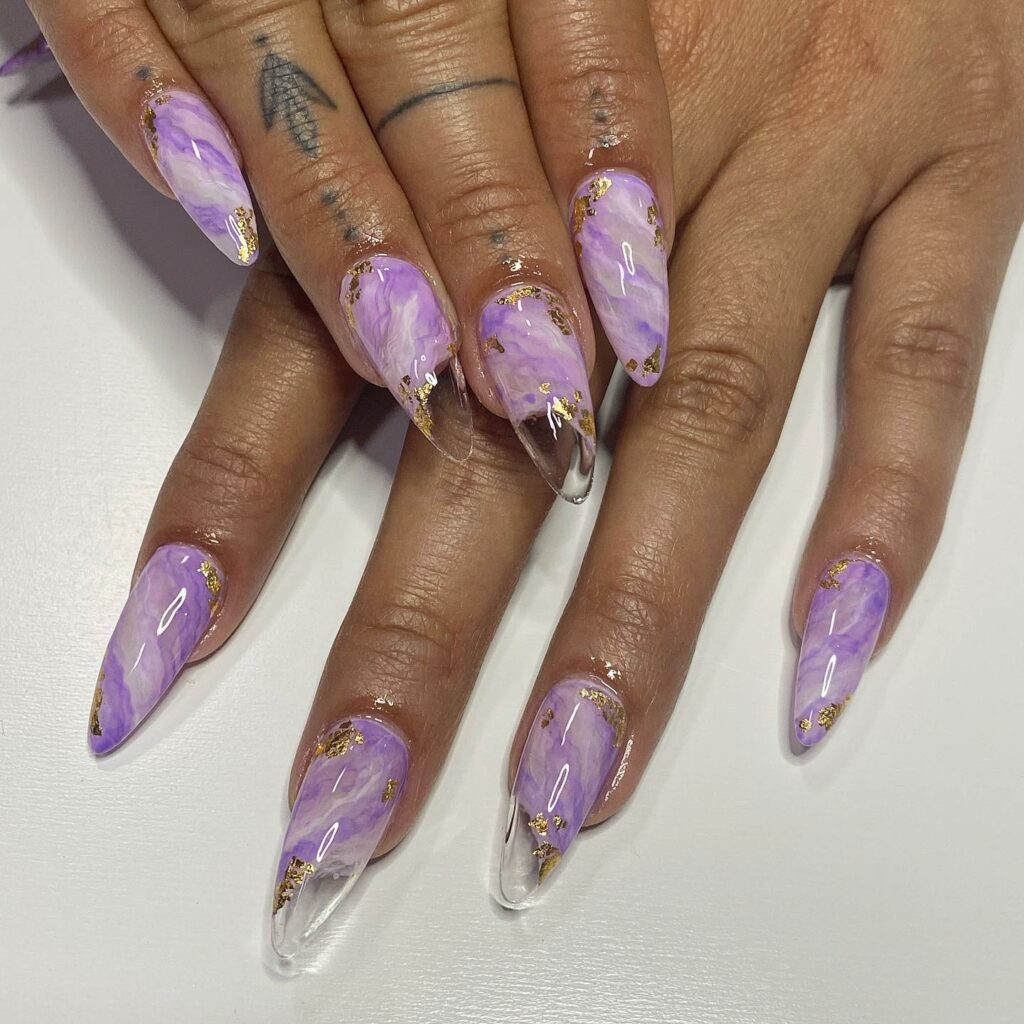 41 Latest Easter Nail Designs To Try This Season! 22 Teal and Violet
