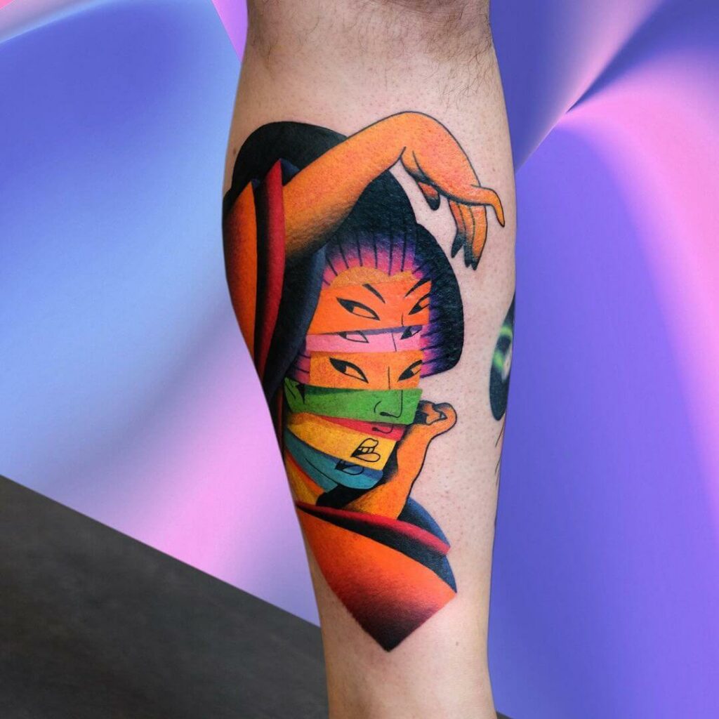 12+ Graphics Tattoo Ideas To Inspire You! 14 Techno Geisha Tattoo