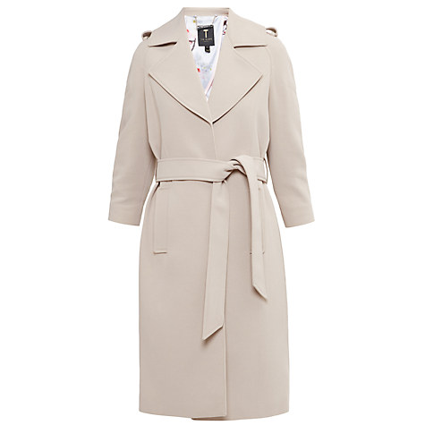 Ted Baker Caila Long Trench Coat, Taupe – £235 Ted Baker Caila Long Trench Coat, Taupe