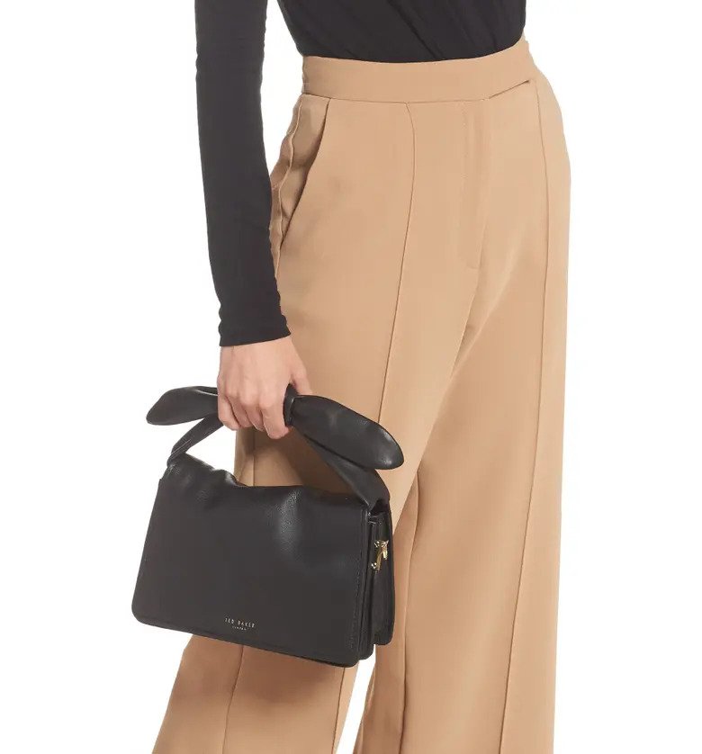 Ted Baker London Nyalina Knot Bow Leather Shoulder Bag