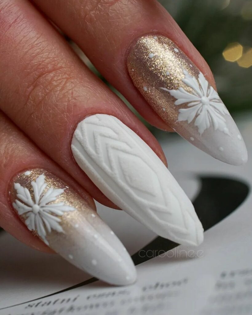 44 Latest Snowflake Nail Ideas To Try In 2024! 20 Dimensional Delight of Snowflake Nails