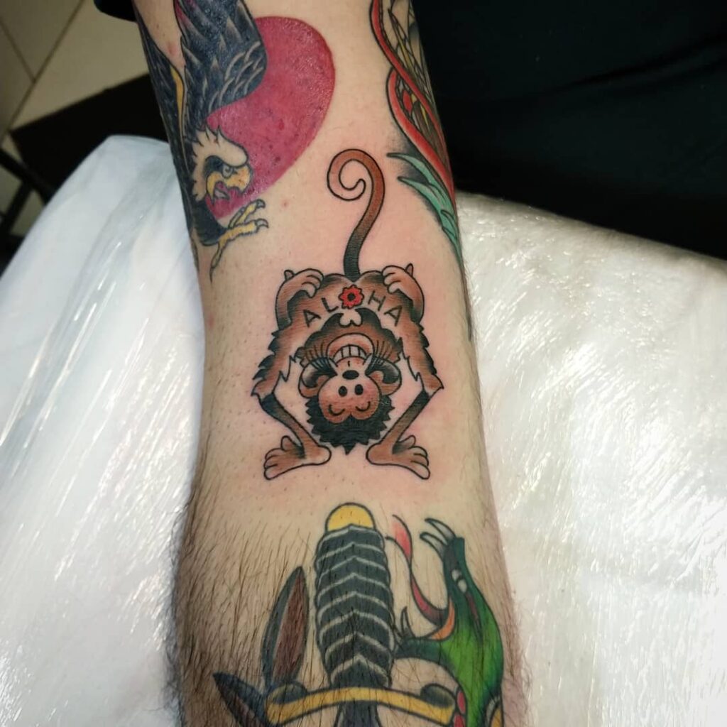 11+ Aloha Tattoo Ideas That Will Blow Your Mind! 12 The Aloha Monkey Tattoo