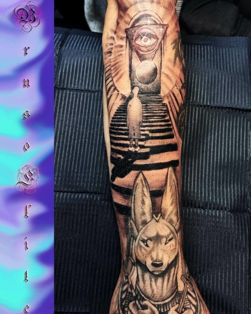 10 Latest Anubis Tattoos To Inspire You In 2024! 20 The Anubis and Skull Tattoo For The Badass In You