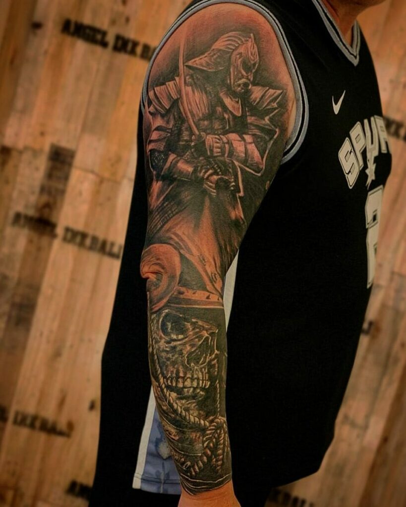11+ Samurai Head Tattoo Ideas That Will Blow Your Mind! 18 The Battle Warrior Tattoo