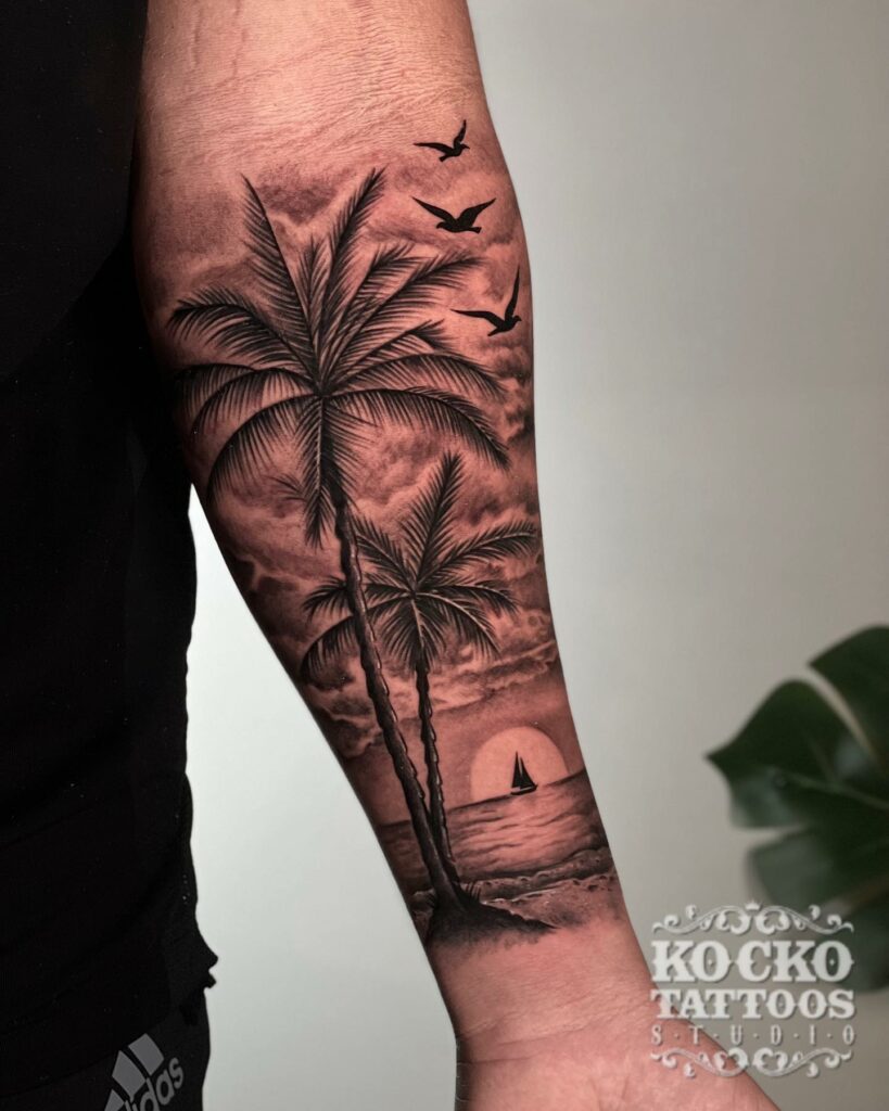 12+ Wanderer Tattoo Ideas To Inspire You! 18 The Beach Wanderlust Tattoo