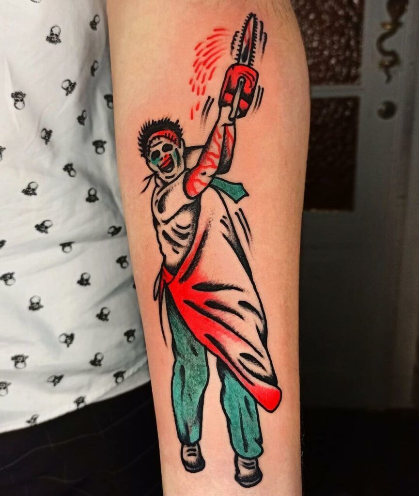12+ Leatherface Tattoo Ideas To Inspire You! 14 The Bloodfeast Design