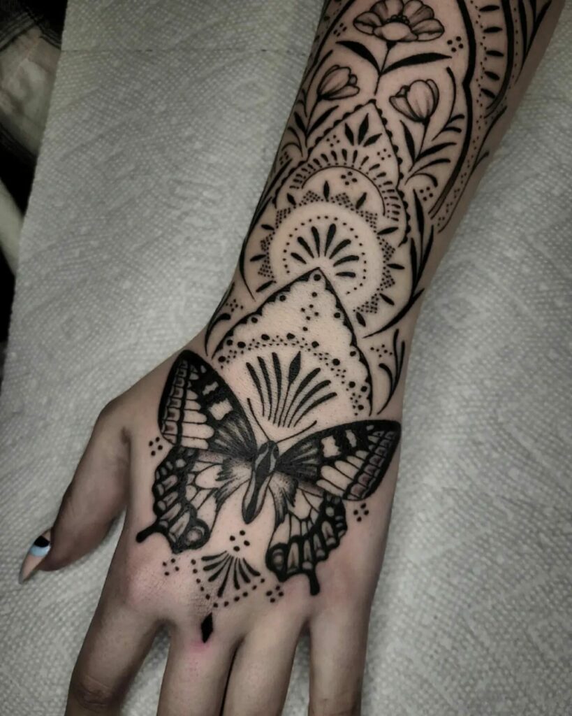 10+ Gap Filler Tattoo Filler Ideas That Will Blow Your Mind! 14 The Butterfly Filler Tattoo