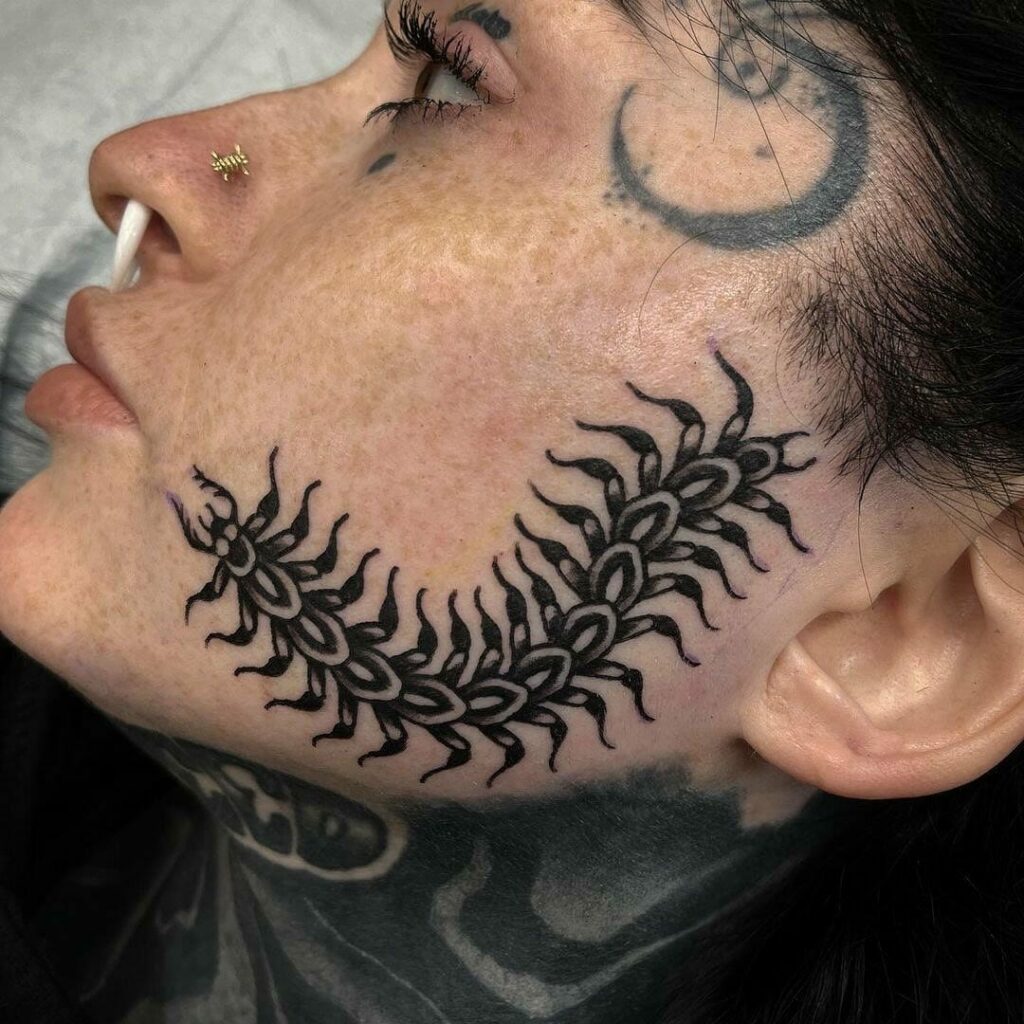 10+ Gap Filler Tattoo Filler Ideas That Will Blow Your Mind! 13 The Centipede Filler Tattoo