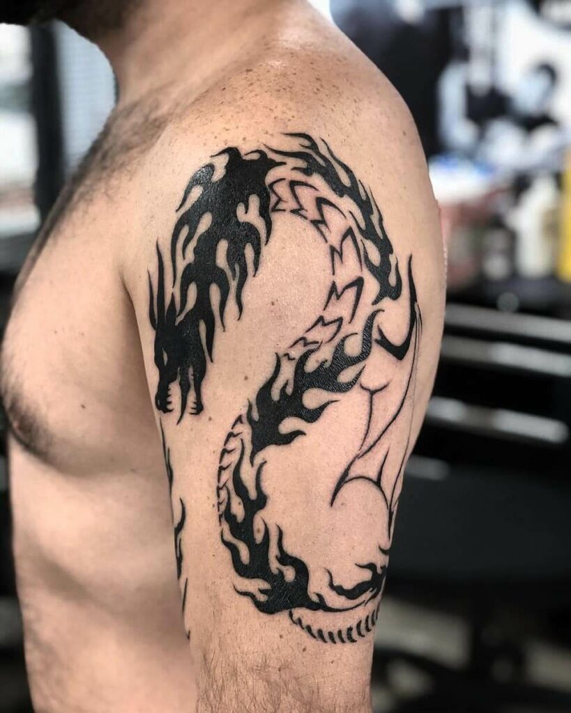 11+ Tribal Dragon Tattoo Ideas You Have To See To Believe! 20 The Classic Tribe's Dragon Tattoo