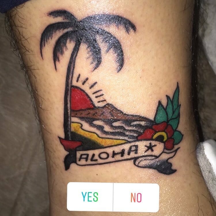 11+ Aloha Tattoo Ideas That Will Blow Your Mind! 13 The Classical Aloha Sea Tattoo
