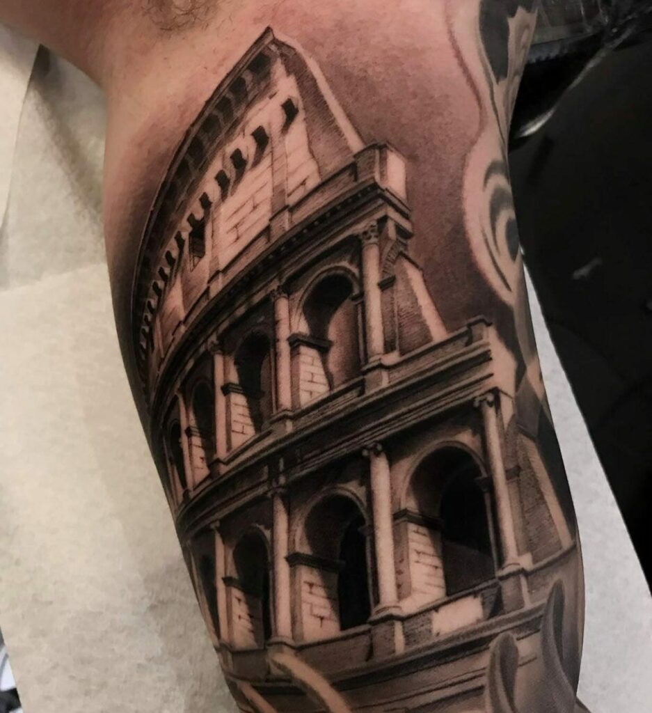 11+ Italian Tattoo Ideas That Will Blow Your Mind! 20 The Colosseum Tattoo