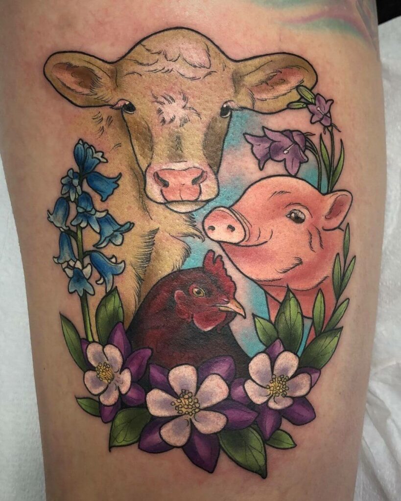 11+ Vegan Tattoo Ideas You Have to See to Believe! 13 The Coloured Vegan Arm Tattoo