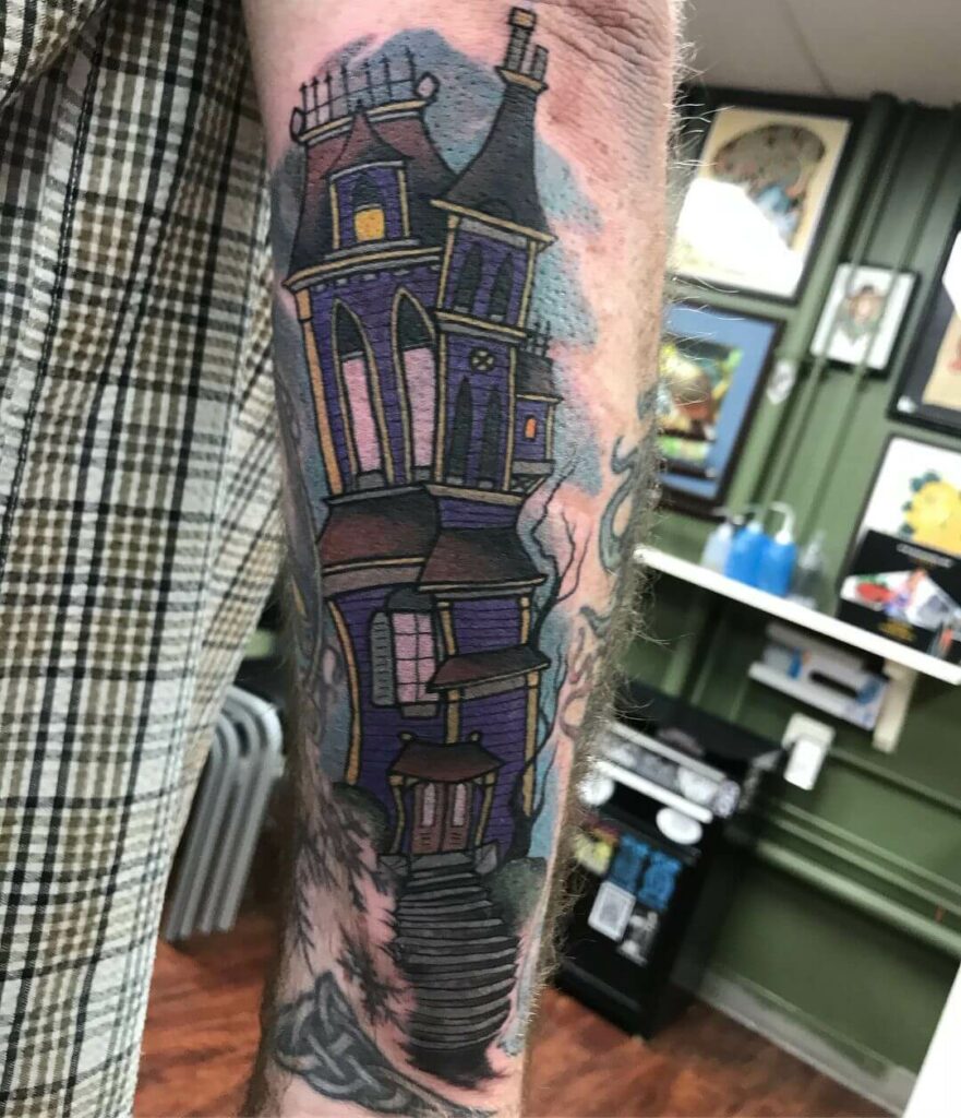 12+ Haunted House Tattoo Ideas To Inspire You! 13 The Colours Of Evil Haunted House