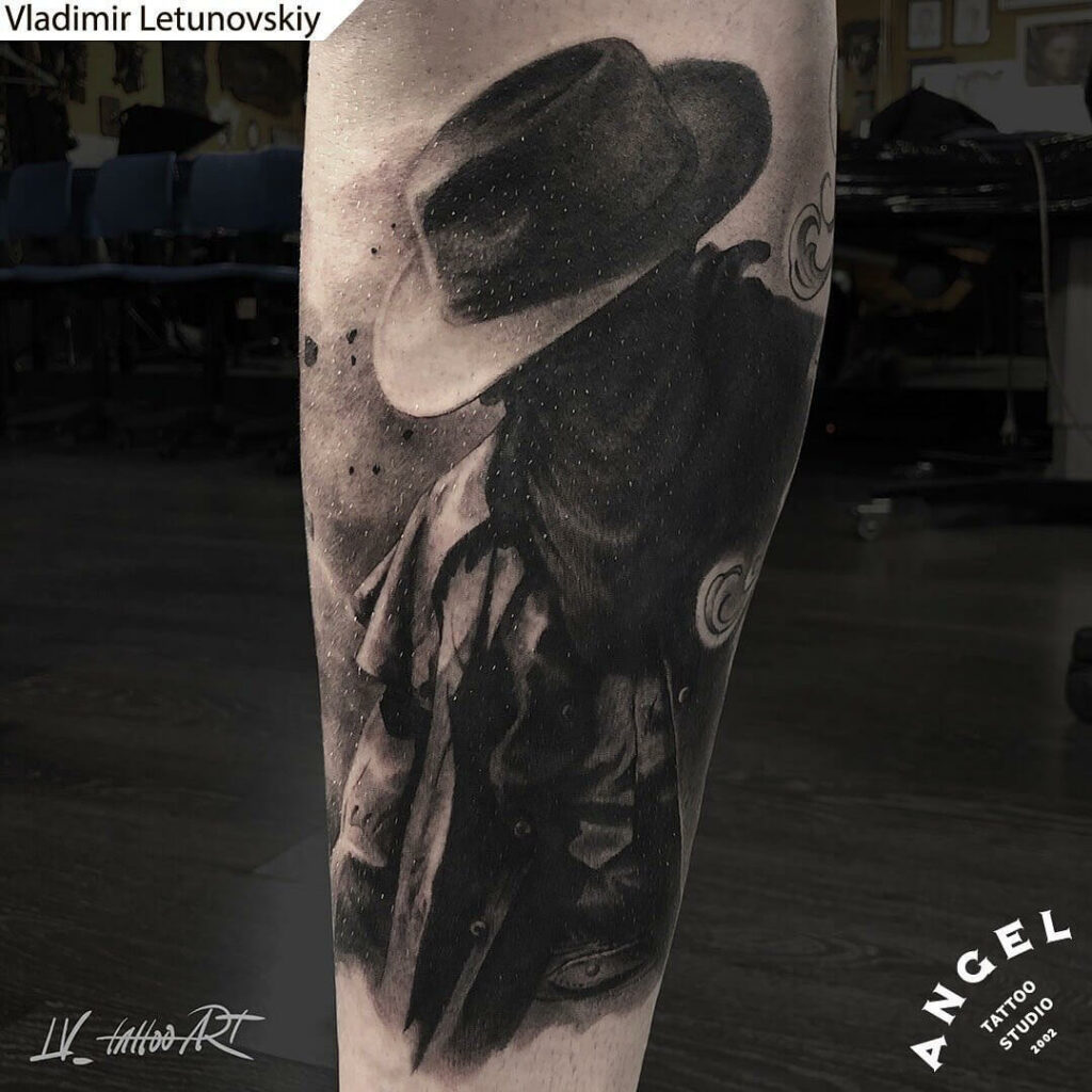 11+ Billy The Kid Tattoo Ideas That Will Blow Your Mind! 17 The Cowboy Silhouette Tattoo