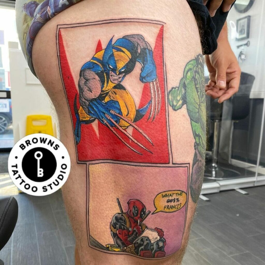 11+ Deadpool Tattoo Ideas You'll Have To See To Believe! 17 The Deadpool Tattoo For The Original Comic Book Geeks