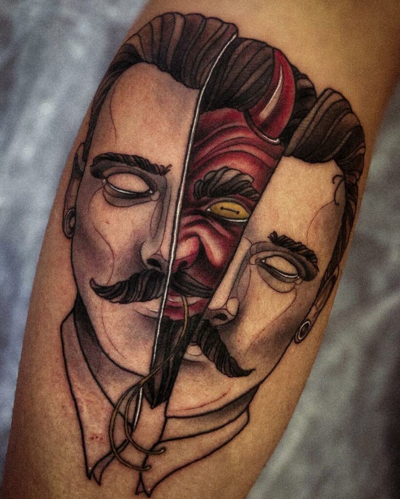11+ Gentleman Tattoo Ideas That Will Blow Your Mind! 18 The 'Devilish' Gentleman Tattoo
