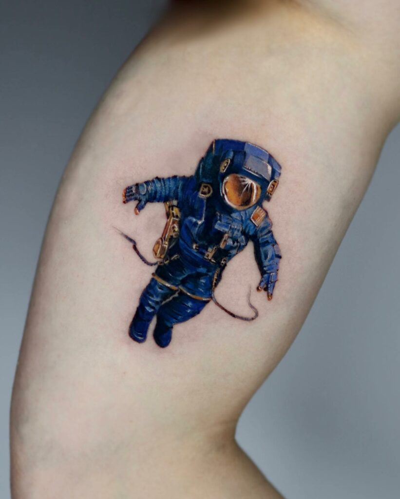 10+ Simple Astronaut Tattoo Ideas That Will Blow Your Mind! 20 The Dream Tattoo Of The Astronaut
