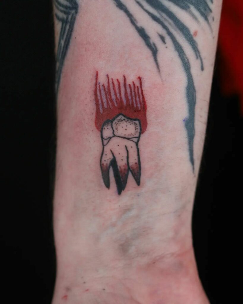10+ Gap Filler Tattoo Filler Ideas That Will Blow Your Mind! 12 The Funky Teeth Filler Tattoo