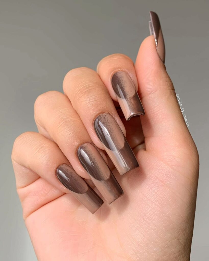 40 Latest Brown French Tip Nail Ideas To Try in 2024! 37 The Gleam of Metallic Brown French Tips