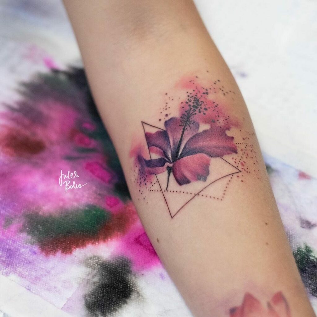 16+ Floral Tattoo Ideas You Have To See To Believe! 11 The Gorgeous And Mystical Blooming Triangle Tattoo