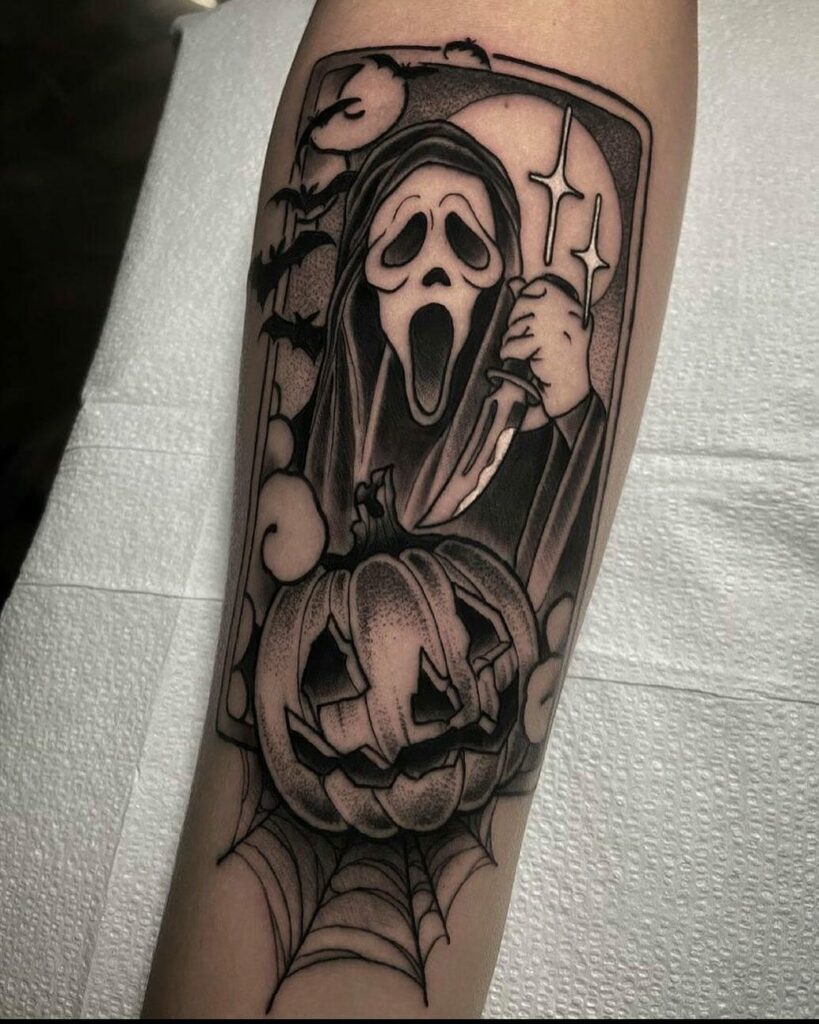 11+ Taboo Tattoo Characters Ideas You Have To See To Believe! 12 The Halloween-Themed Ghostface Taboo Tattoo