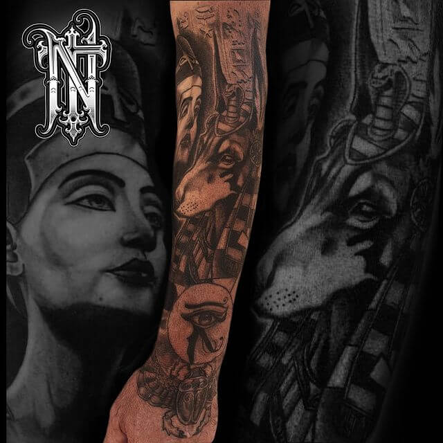 10 Latest Anubis Tattoos To Inspire You In 2024! 16 The 'He Who Is In The Place Of Embalming' Anubis Tattoo