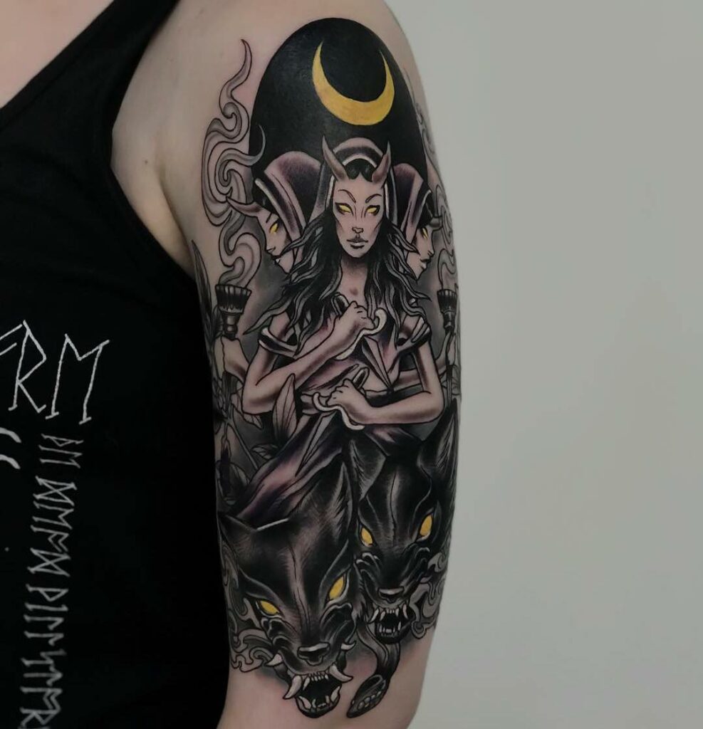 10+ Greek Goddess Tattoo Ideas That Will Blow Your Mind! 14 The Hecate Tattoo