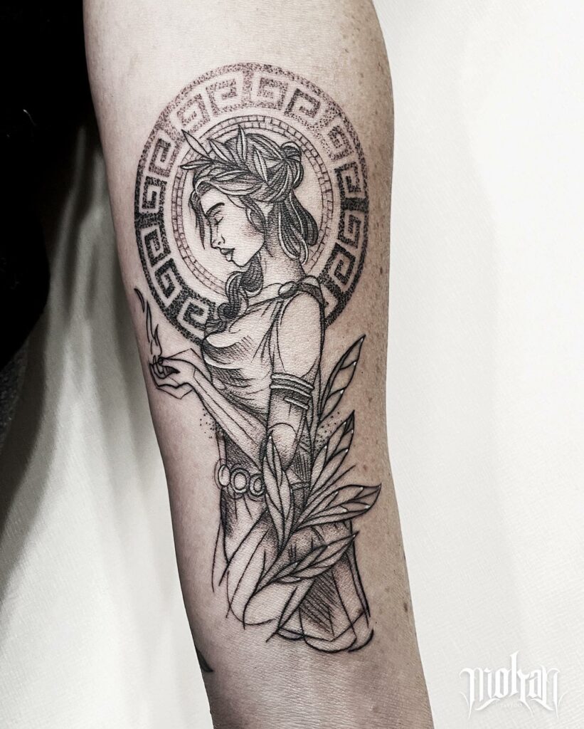 10+ Greek Goddess Tattoo Ideas That Will Blow Your Mind! 13 The Hestia Tattoo