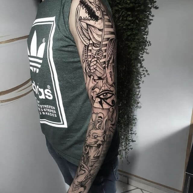 10 Latest Anubis Tattoos To Inspire You In 2024! 18 The Insightful Eye of Anubis Tattoo