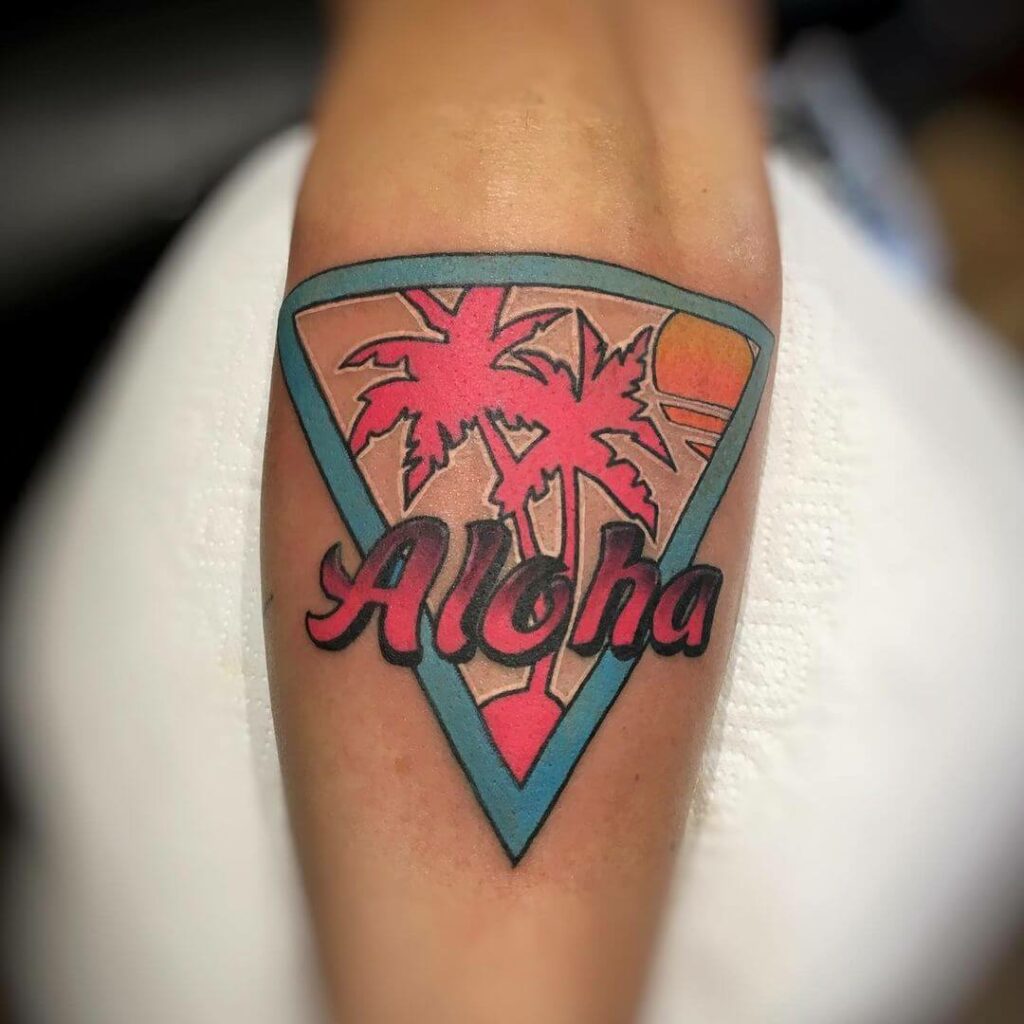11+ Aloha Tattoo Ideas That Will Blow Your Mind! 17 The Inverted Triangle Aloha Tattoo