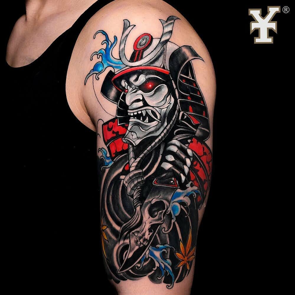 10+ Samurai Hand Tattoo Ideas That Will Blow Your Mind! 19 The Japanese Samurai Sleeve Tattoo