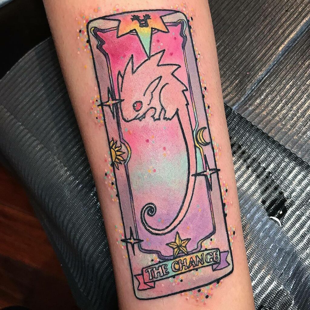 12+ Cardcaptor Sakura Tattoo Ideas To Inspire You! 13 The Kawaii Change Clow Card Tattoo