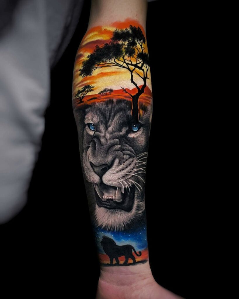 10+ Forearm Lion Tattoo Ideas That Will Blow Your Mind! 19 The King Of The Jungle Tattoo
