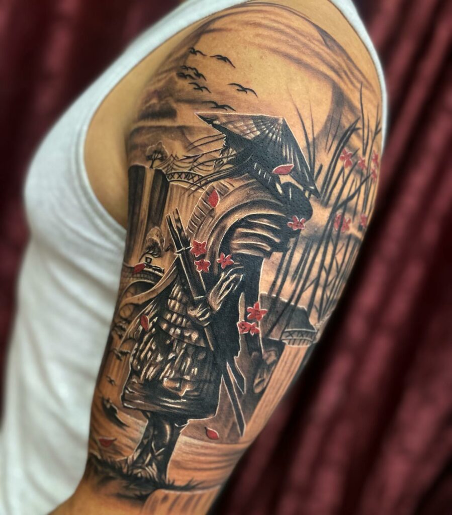 10+ Samurai Hand Tattoo Ideas That Will Blow Your Mind! 18 The Lone Samurai Tattoo