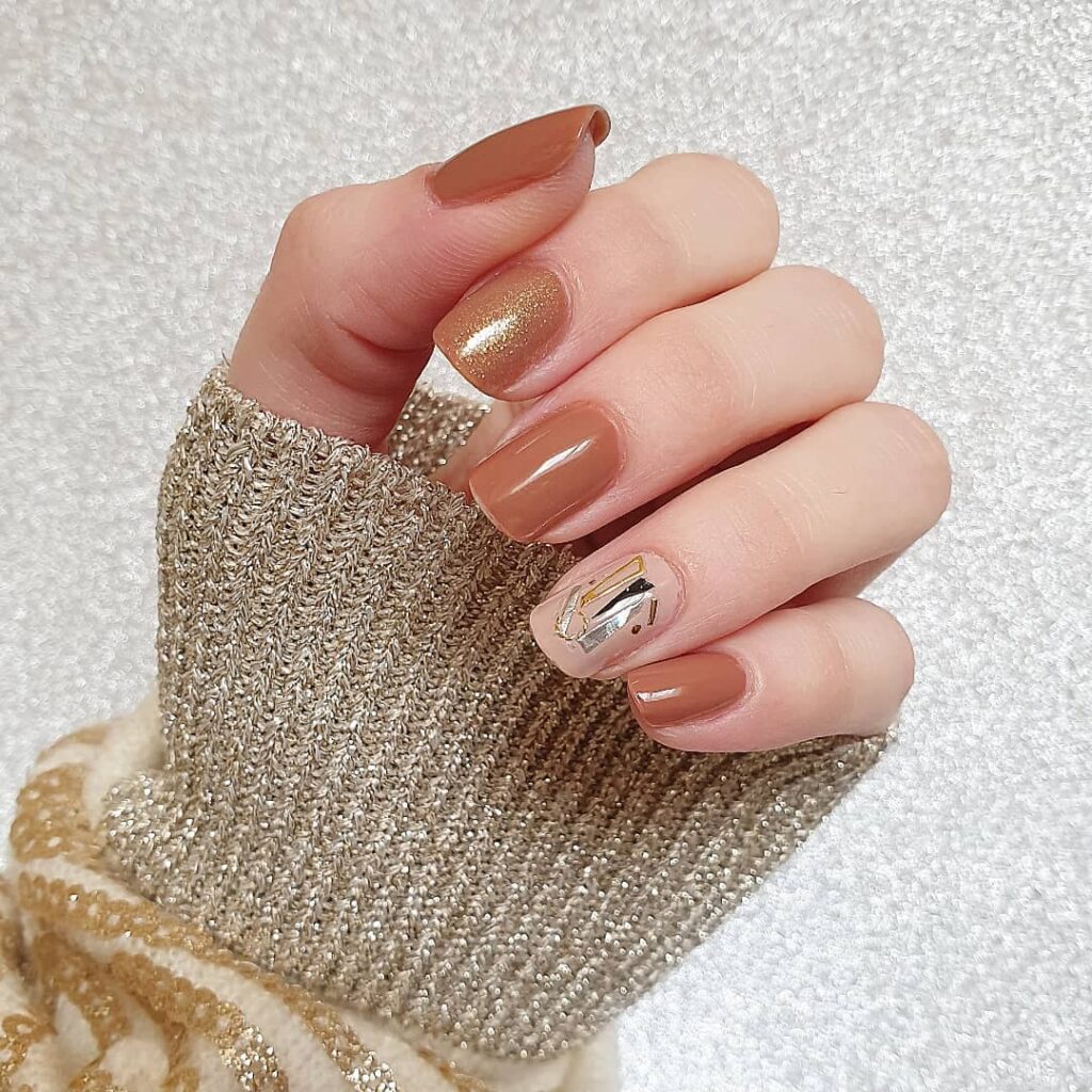 Bring Warmth with 20 Light Brown Nail Ideas in 2024 14 The Luxe Light Brown Nail Aesthetic