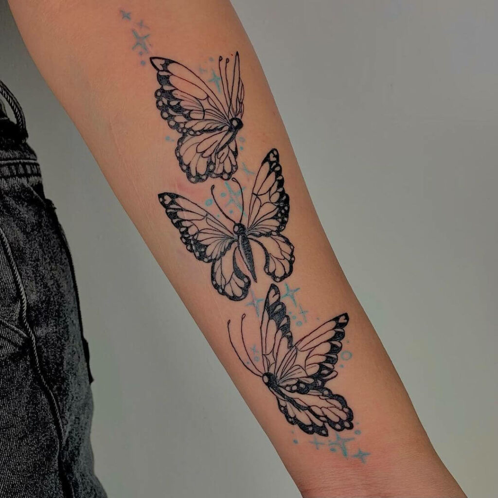 11+ Black And Blue Butterfly Tattoo Ideas That Will Blow Your Mind! 17 The Magical Butterfly