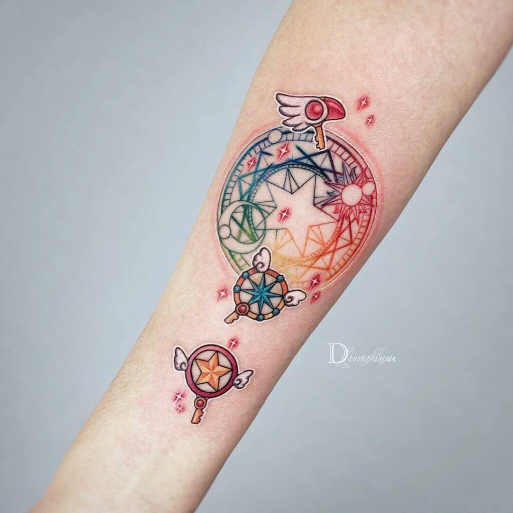 12+ Cardcaptor Sakura Tattoo Ideas To Inspire You! 17 The Magical Seal X Keys Tattoo