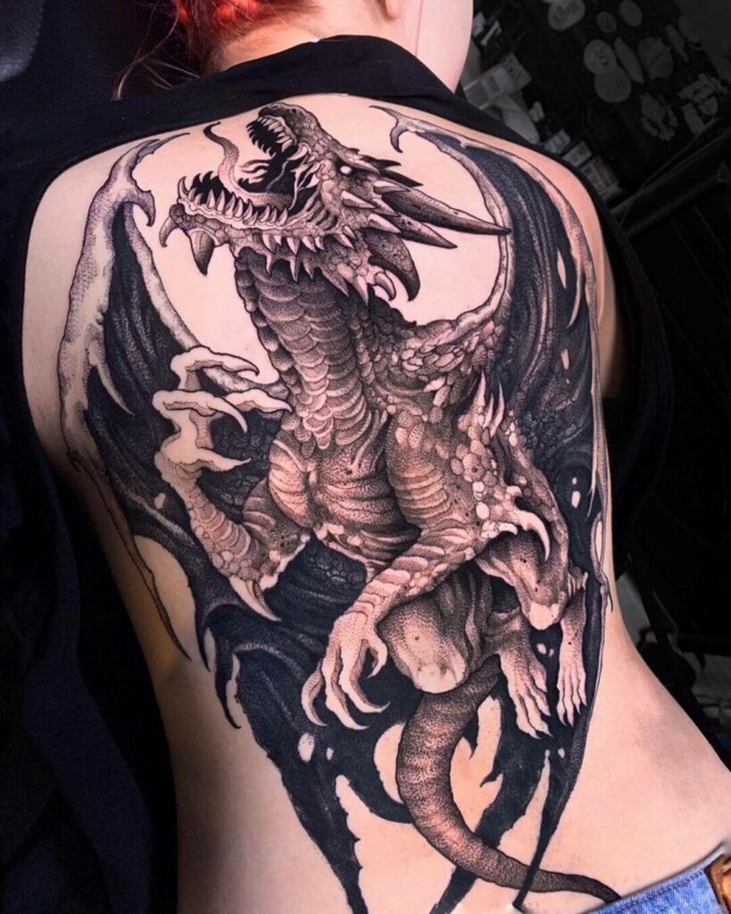 11+ Medieval Dragons Tattoo Ideas That Will Blow Your Mind! 20 The Magnificent Classic Dragon Tattoo
