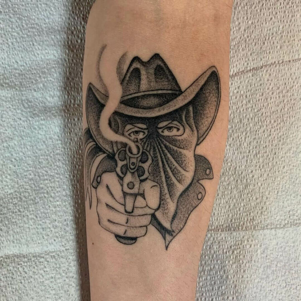11+ Billy The Kid Tattoo Ideas That Will Blow Your Mind! 19 The Masked Outlaw Tattoo