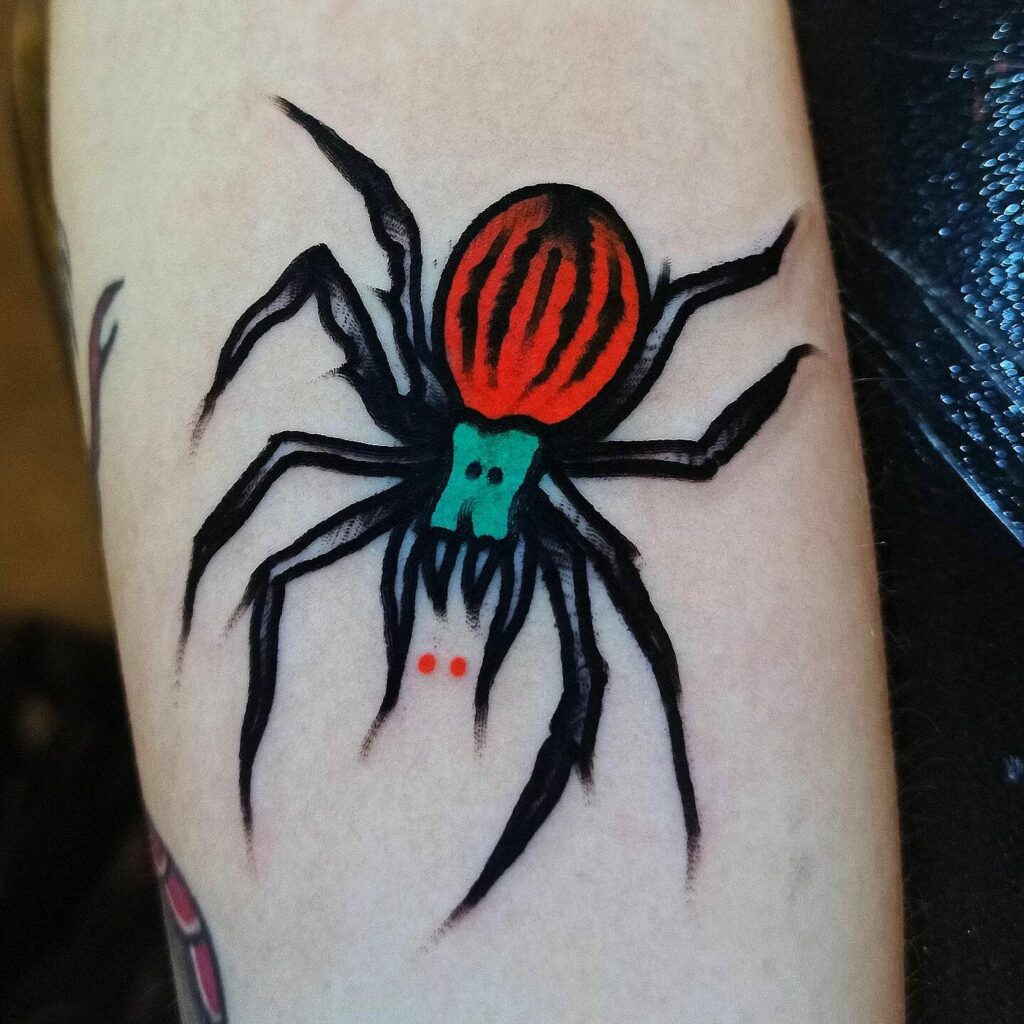 11+ Traditional Black Widow Tattoo Ideas That Will Blow Your Mind! 16 The Minimal Black Widow Tattoo for Beginners