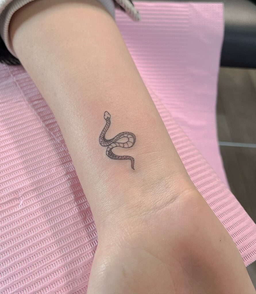 12+ Snake Tattoo On Wrist Ideas That Will Blow Your Mind! 13 The Minimalist Snake Tattoo On The Wrist