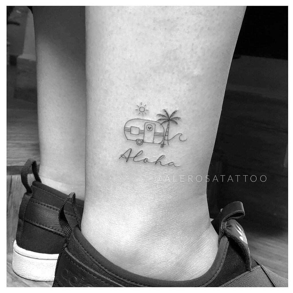 11+ Aloha Tattoo Ideas That Will Blow Your Mind! 11 The Minimalistic Word Aloha Tattoo