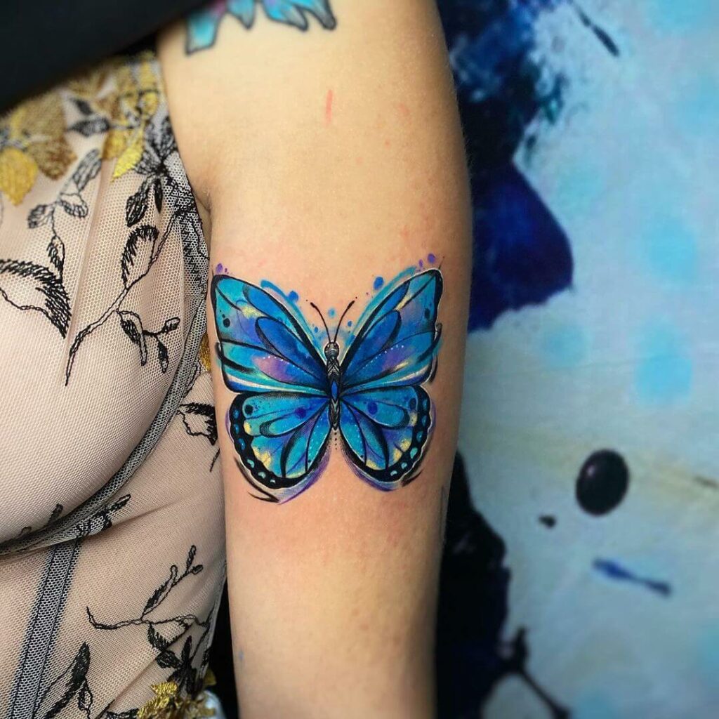 11+ Black And Blue Butterfly Tattoo Ideas That Will Blow Your Mind! 13 The Morphinae