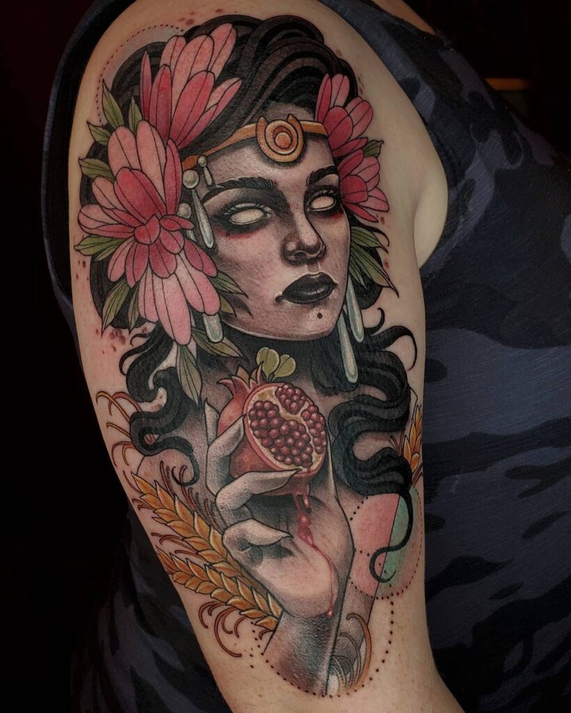10+ Greek Goddess Tattoo Ideas That Will Blow Your Mind! 16 The Persephone Tattoo