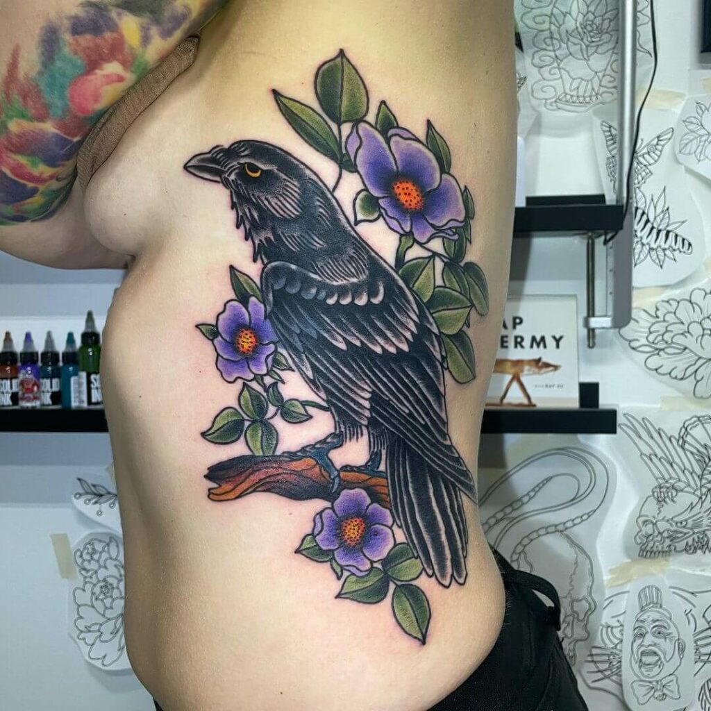 11+ Side Tattoo Ideas You Have To See To Believe! 19 The Raven And The Side Piece Tattoo