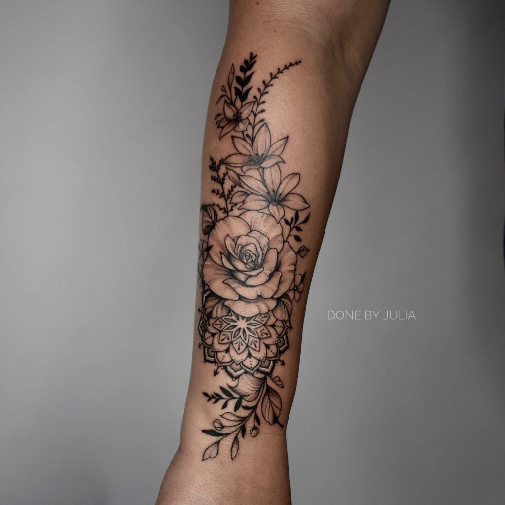 10+ Flower Forearm Tattoo Ideas That Will Blow Your Mind! 12 The Rose Forearm Tattoos