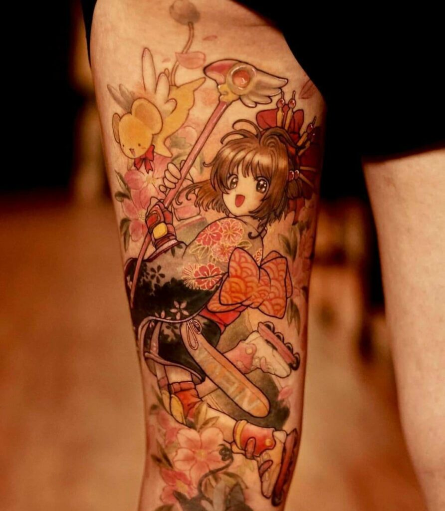12+ Cardcaptor Sakura Tattoo Ideas To Inspire You! 11 The Sakura X Kero X Wand Tattoo
