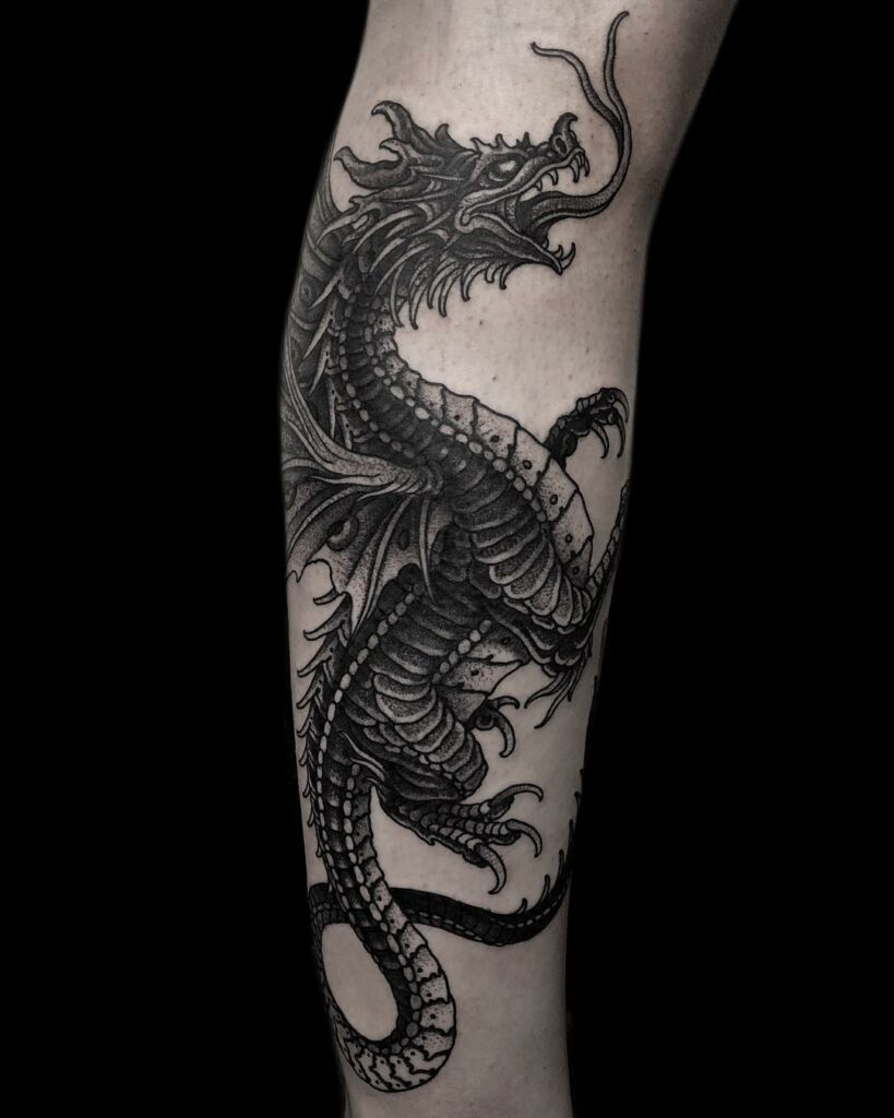 11+ Medieval Dragons Tattoo Ideas That Will Blow Your Mind! 14 The Savage Celtic Dragon Tattoo
