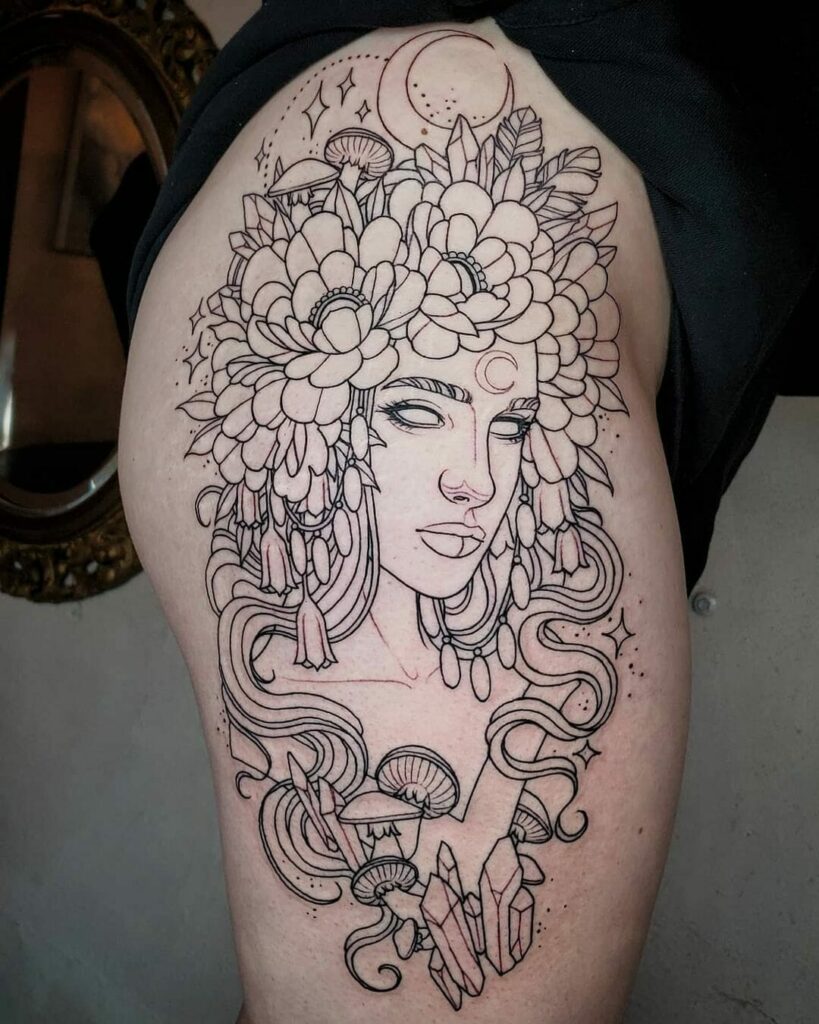 11+ Mother Nature Tattoo Ideas You Have To See To Believe! 15 The Simple Yet Elegant Mother Nature Face Tattoo