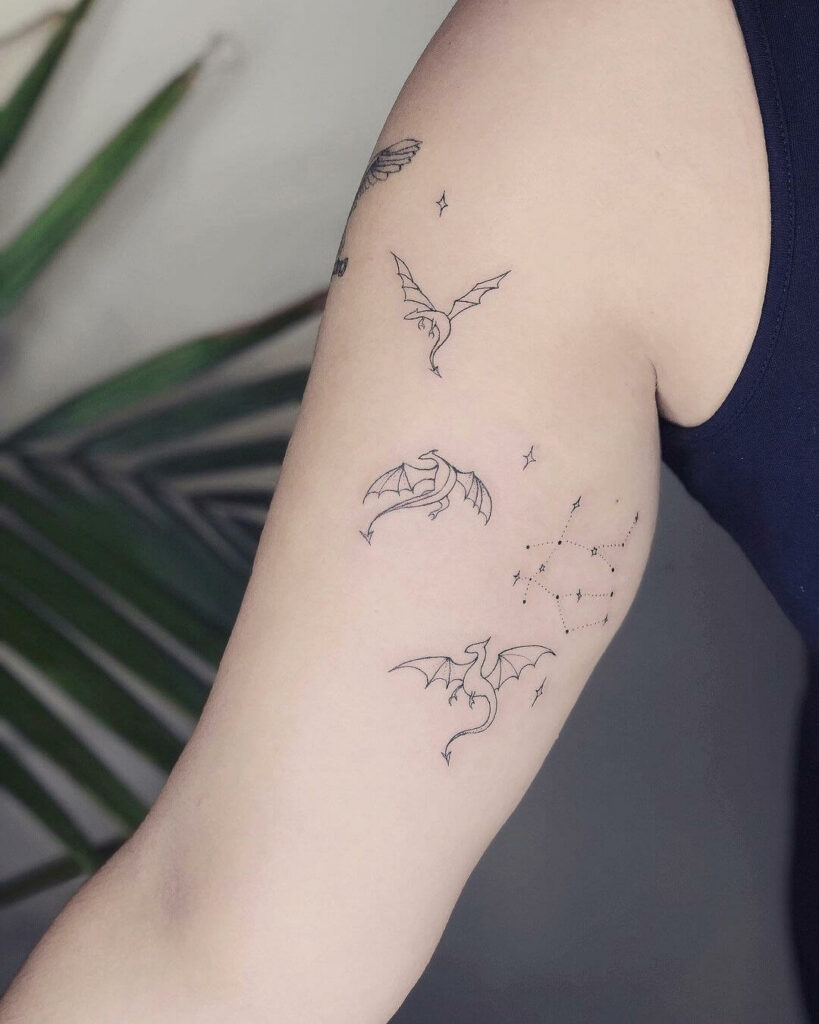 11+ Medieval Dragons Tattoo Ideas That Will Blow Your Mind! 15 The Small Dragon Tattoo For The Fearless Flight